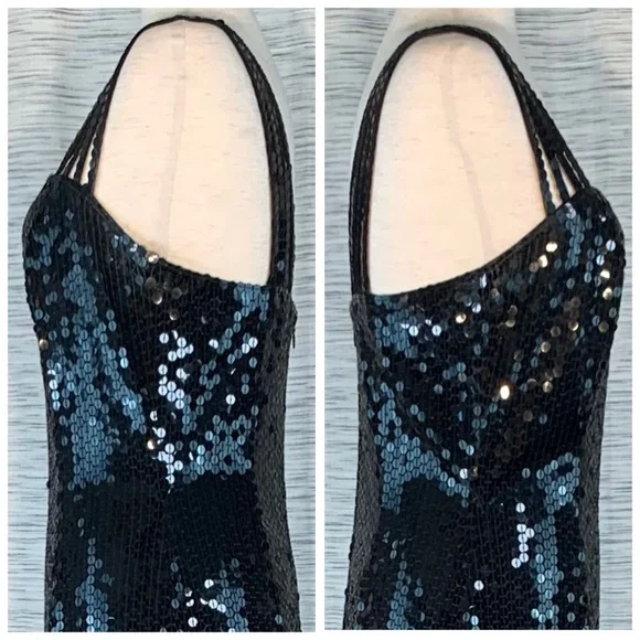 Niteline by Della Roufogali Black Sequin Evening Gown - Picture 12 of 15